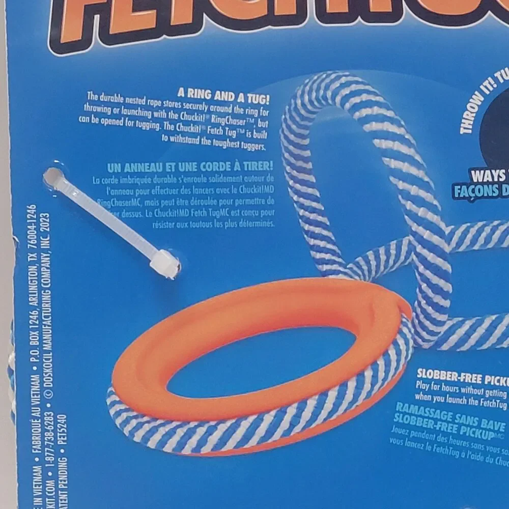 Chuckit! Fetch Tug – Durable Rope & Rubber Dog Toy for Interactive Play – New